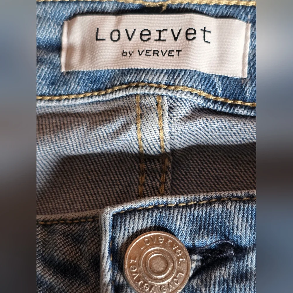 Lovervet by Vervet Adrian High Rise Wide Leg Light Wash Jeans NWT 24W - Picture 6 of 11